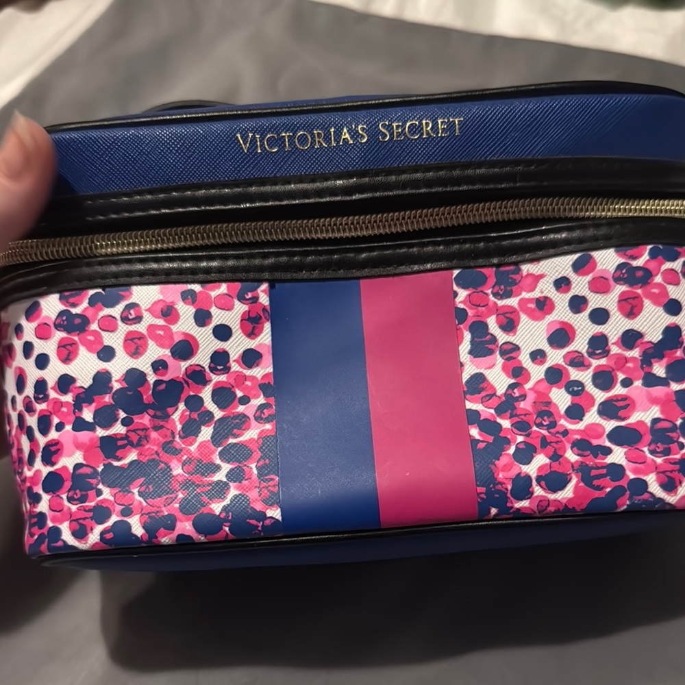 Victoria's Secret Pink and Blue Cosmetic Bag